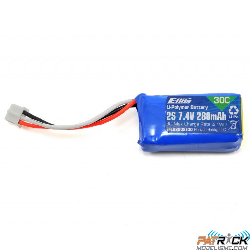 Batterie LiPo E-flite 7,4V 2S 280mAh 30C - UMX