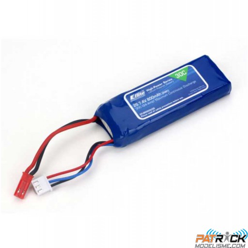 Batterie LiPo E-flite 7,4V 2S 800mAh 30C JST