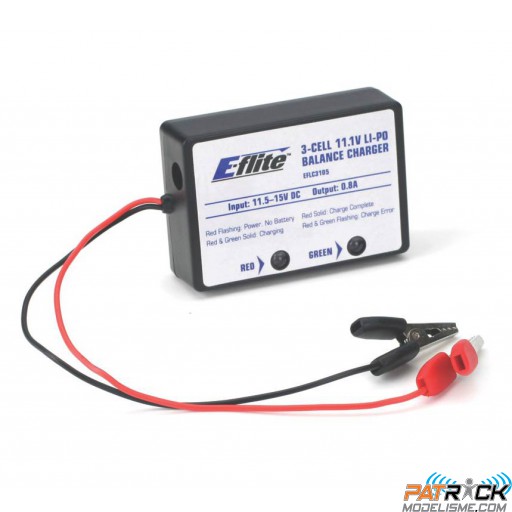 Chargeur équilibreur E-flite Li-Po 12V 3s 0,8A