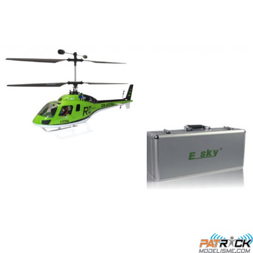 Hélico E sky Big Lama Bi rotor 2.4Ghz Vert en valise alu