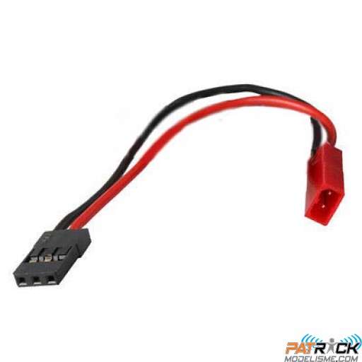 Adaptateur JST-BEC femelle vers JR mâle (Graupner-Spektrum)