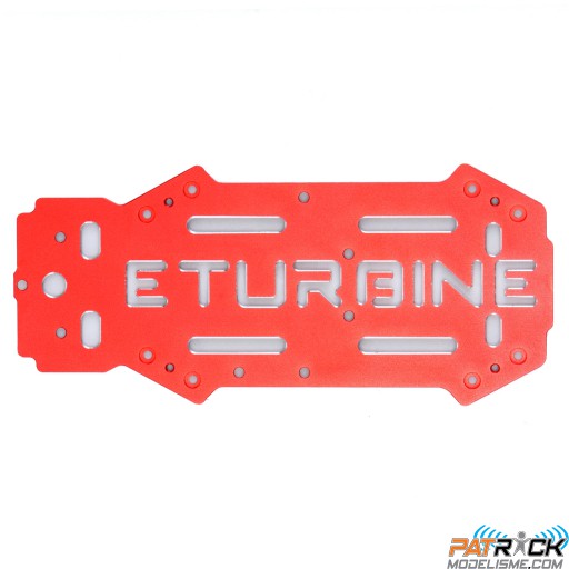 Option plaque supérieur aluminium rouge TB250 racer eTurbine