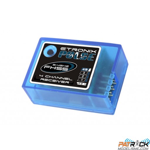 Récepteur ETRONIX 4-canaux 2,4 GHz FHSS pour radio Pulse (ET1100/1120)