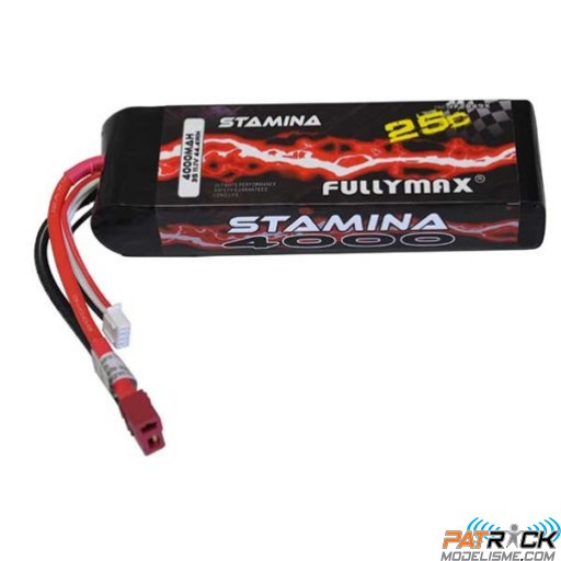 Accu Rc System Lipo 11,1V 4000mah 3S 25C prise Dean