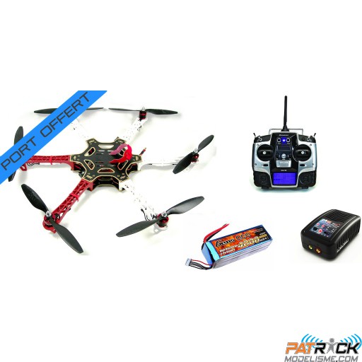 DJI F550 - COMBO RTF, 100% monté, réglé, testé en vol avec NAZA-M, Graupner MX12, Lipo 4000 4s, Chargeur E4.