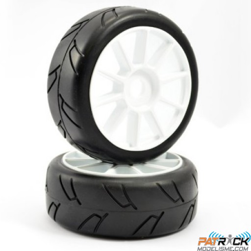 Roues Fastrax Gomme STREET Blanche 1/8e 2pcs