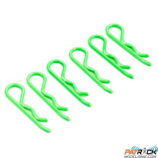 Clips de carrosserie Vert Fluo 6 pièce(s) – 1/8e - 1/5e