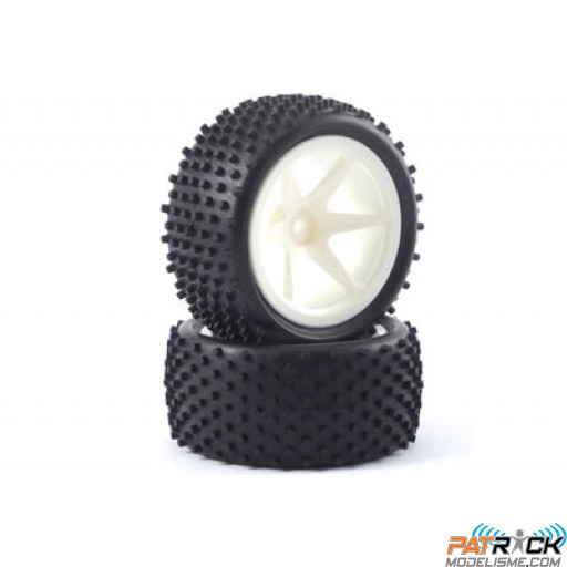 Roues Fastrax arrières 6 branches 'STUB' Buggy 1/10e (2)