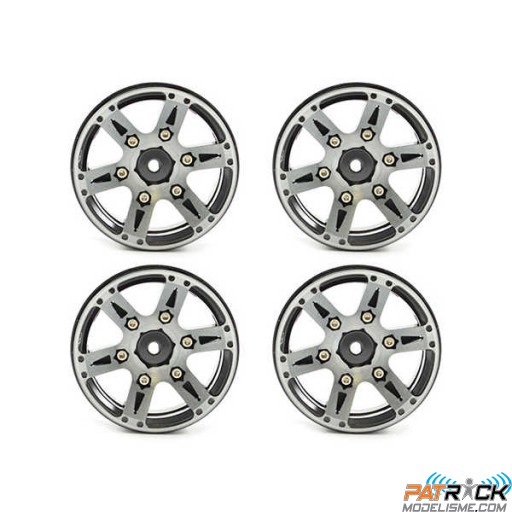 Jantes Fastrax Heavy Weight 1.9" Beadlock 6 bâtons 4pcs 1/10 Crawler