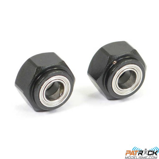 Adaptateurs de roues avants 12mm alu hexagonaux avec roulements