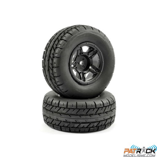 Roues Fastrax SC Eagle 5 double branches noir 1/10 Short course