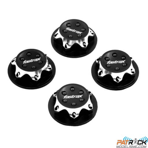 Ecrous de roue cannelés noir 17mm 1/8e