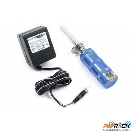 Chauffe bougie ALU Fastrax Accus 2100mAh et chargeur 220V