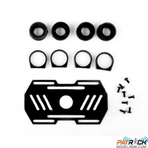 Support de batterie, nacelle ou caméra amorti pour tube 12mm multi-rotor