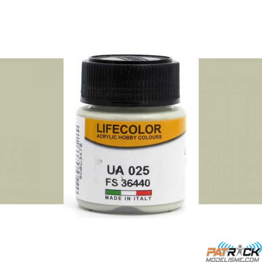Pot de peinture acrylique LifeColor Gris Mouette Clair UA025 22ml