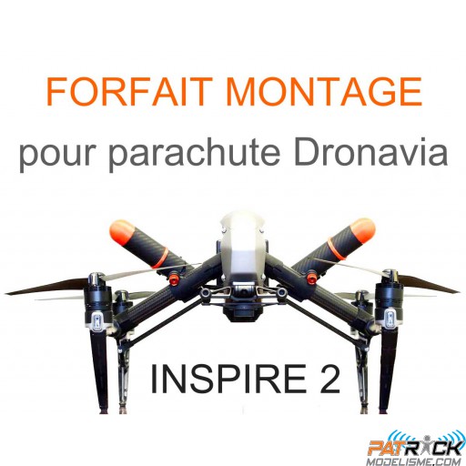 Forfait montage pour kit parachute DJI Inspire 2 - IDRsys DRONAVIA