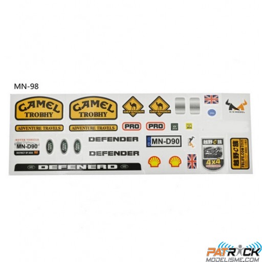 Planche de décoration Autocollants Auto 1/18e-1/16e