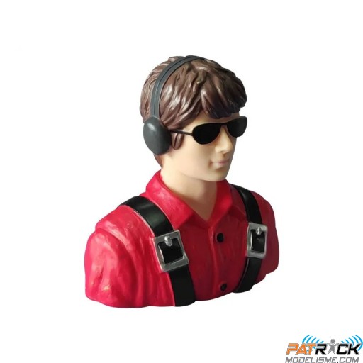 Buste de pilote echelle 1/6e 90x85x42mm SUR-COMMANDE