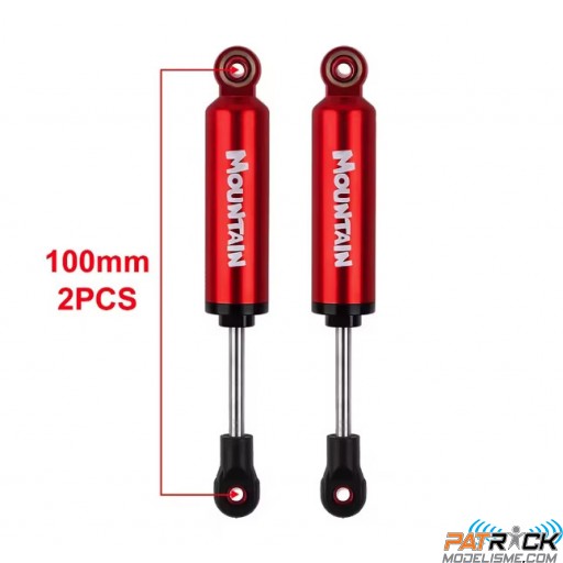 Amortisseurs alu rouges à ressorts internes 100mm Crawler