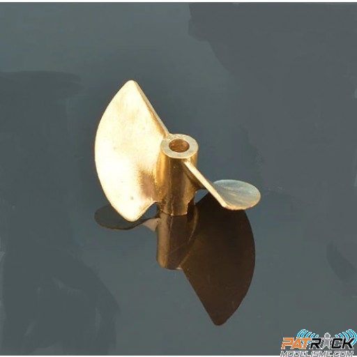 Hélice de vitesse 2 pales en laiton 30mm / axe 3.2mm