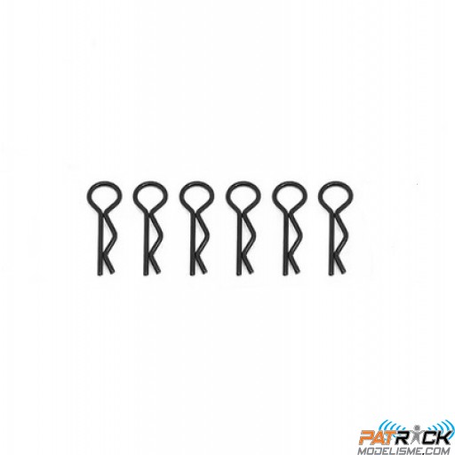 Clips de carrosserie noirs 1/10e FAST (6)