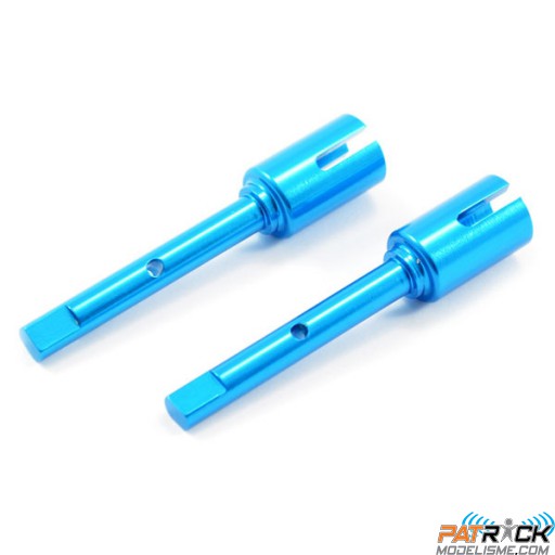 Fastrax Cardan central avant/ arrière alu bleu (2) Tamiya TT-02
