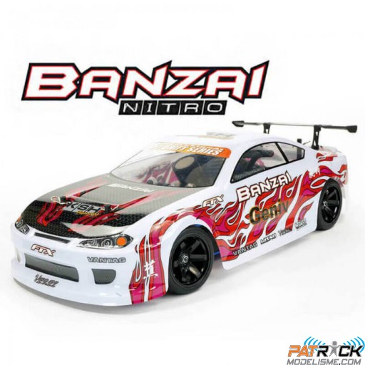 FTX Banzai Nitro On Road Street Car Thermique 1/10e Blanche
