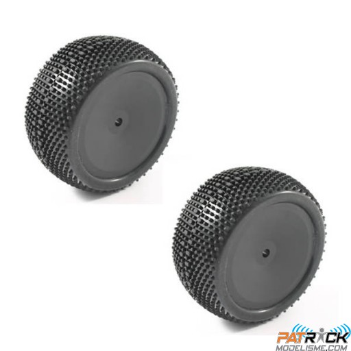 FTX EDGE 1/10e Pneus arrières montés jantes noires
