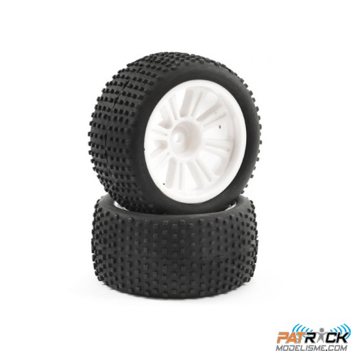 Roues montées Arrières blanches 2pcs FTX COMET Truggy 1/12e