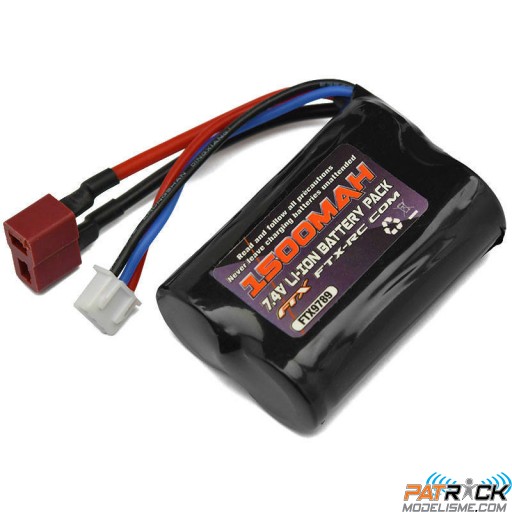 Batterie Li-ion 7,4V haute capacité 1500mAh prise Dean FTX Tracer