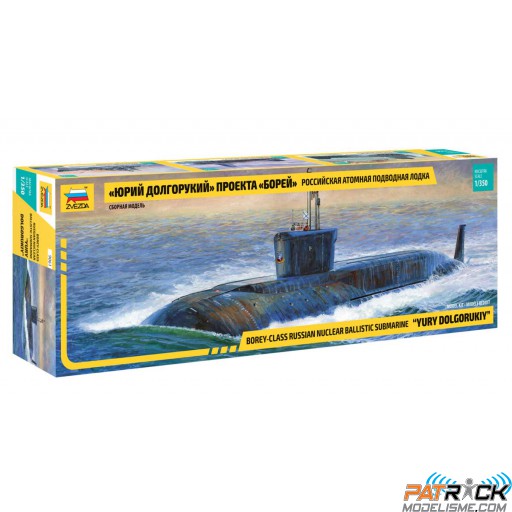 1/350e Zvezda Sous-marin nucléaire Russe Yuri Dolgorukiy