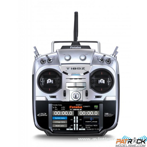 Futaba T18SZ 2.4GHz, récepteur R7008SB, LIFE chargeur - Mode 2