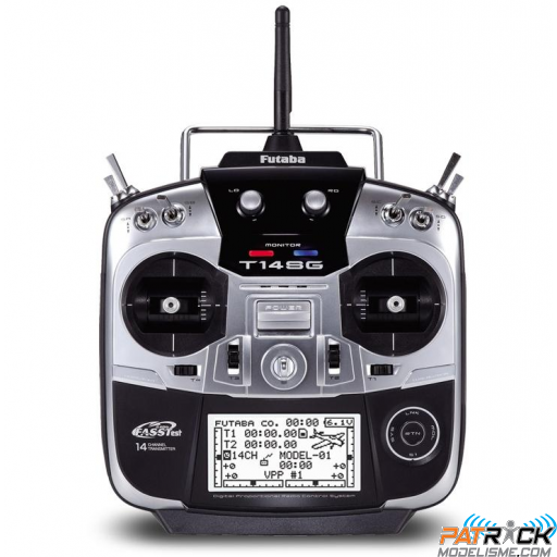 Futaba T14SG 2.4GHz + R7008SB, LIPO et chargeur - Mode 1 à 4