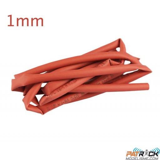 Gaine thermorétractable 1mm x 1m rouge