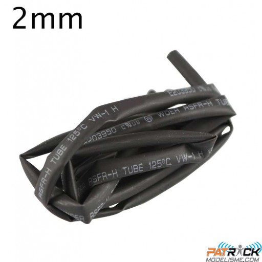 Gaine thermorétractable 2mm x 1m noire