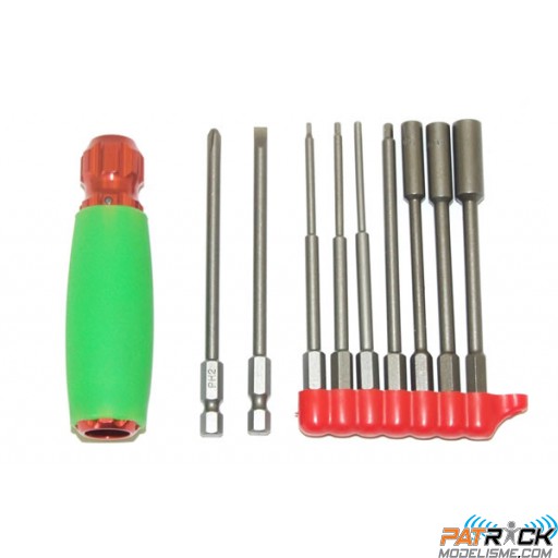 Tournevis FASTRAX Alu avec outils Acier Dur 9 outils
