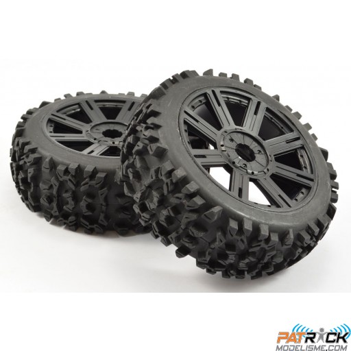 Roues Fastrax 8 Bâtons Noir Maze Block 1/8 Buggy