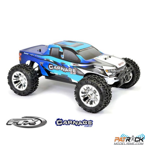 FTX Carnage 2.0 Brushed 4WD Bleu 1/10e Prête à rouler