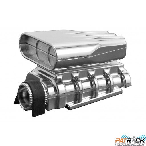 Set rampe d'admission / compresseur Chromée RPM 1/10-1/8E