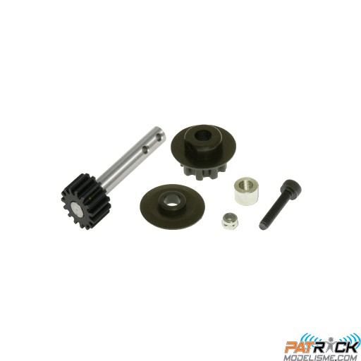 Front Pulley Set and Pulley Shaft with Steel Gear (15T) - GAUI X5