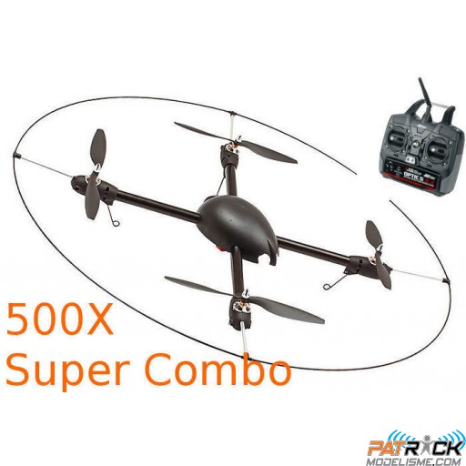 Drone Gaui 500X Quad Flyer combo+Optic5+accus lipo+chargeur