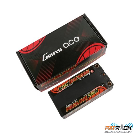 Gens ace Batterie Lipo HV Shorty 2S-7.6V-130C-5100mah (5mm) 97x48x26mm 215g