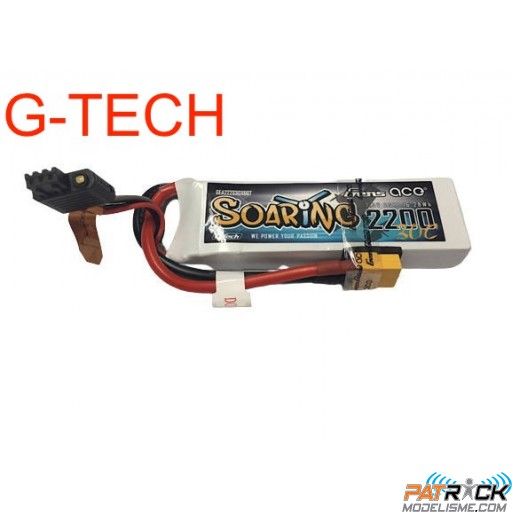Accu LiPo GENS ACE Soaring 2200mAh 2S1P 7.4V 30C XT60 (G-TECH)