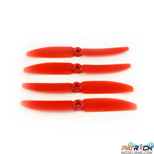 Hélices GEMFAN 5030 / 5x3’’ rouge horaire + anti horaire