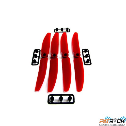 Hélices GEMFAN 5030 / 5x3’’ rouge sens anti-horaire
