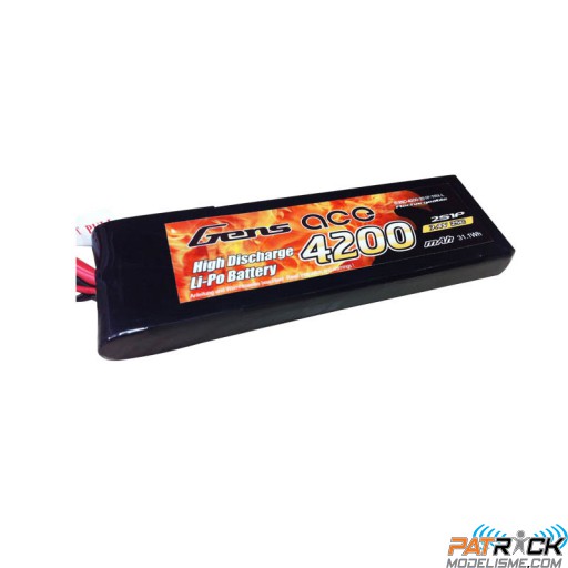 Accu LiPo GENS ACE 4200mAh 2S 7.4V 25C TRAXXAS L
