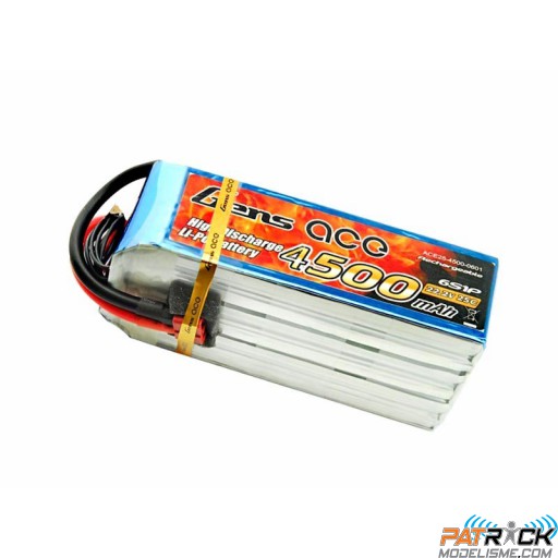 Accu LiPo GENS ACE 4500mAh 6S 22.2V 25C DEAN / TPLUG