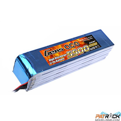 Accu LiPo GENS ACE 5500mAh 6S 22.2V 25C
