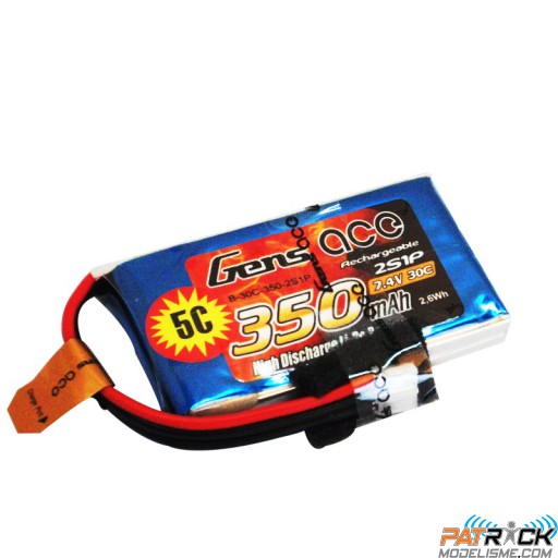 Accu LiPo GENS ACE 350mAh 2S 7.4V 30C (130x)
