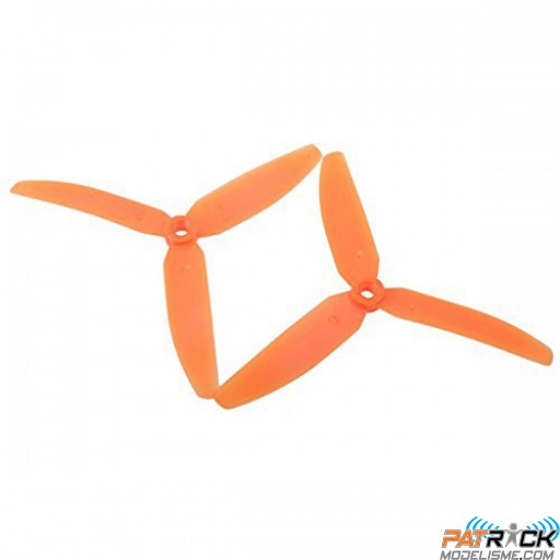 Hélices Gemfan tripales orange – 5x3" horaire + anti horaire (2)